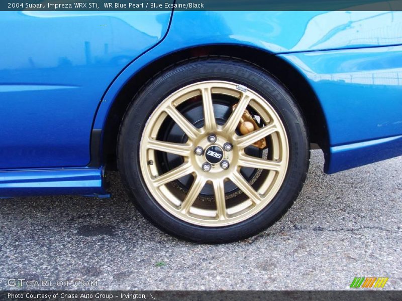 WR Blue Pearl / Blue Ecsaine/Black 2004 Subaru Impreza WRX STi