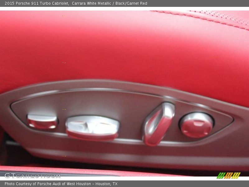 Carrara White Metallic / Black/Garnet Red 2015 Porsche 911 Turbo Cabriolet