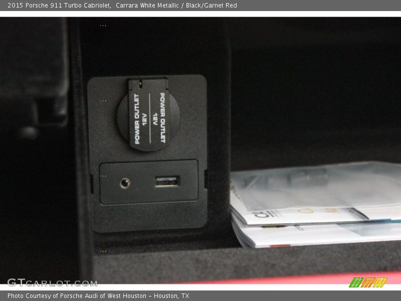 Carrara White Metallic / Black/Garnet Red 2015 Porsche 911 Turbo Cabriolet