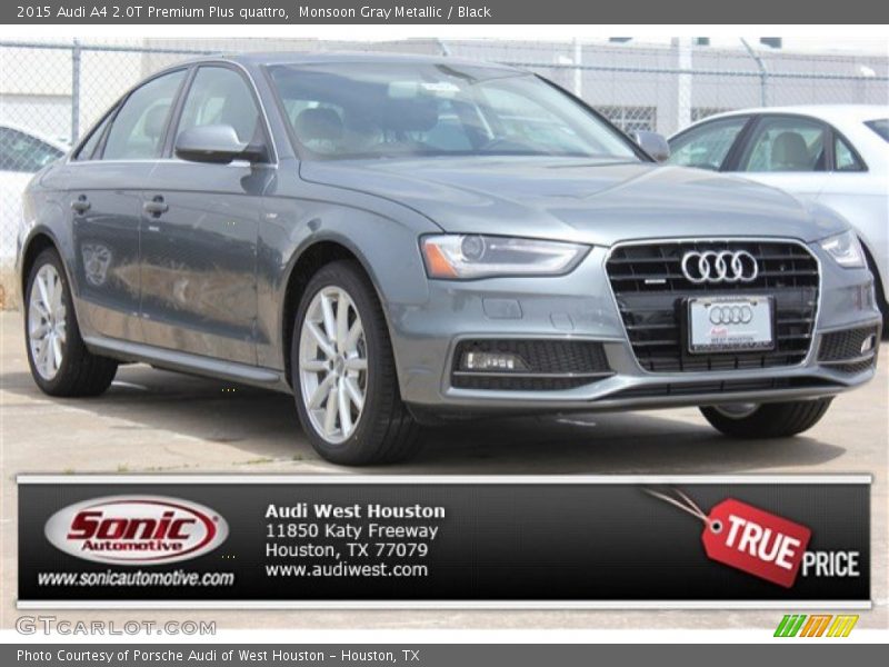Monsoon Gray Metallic / Black 2015 Audi A4 2.0T Premium Plus quattro
