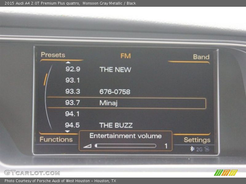 Monsoon Gray Metallic / Black 2015 Audi A4 2.0T Premium Plus quattro