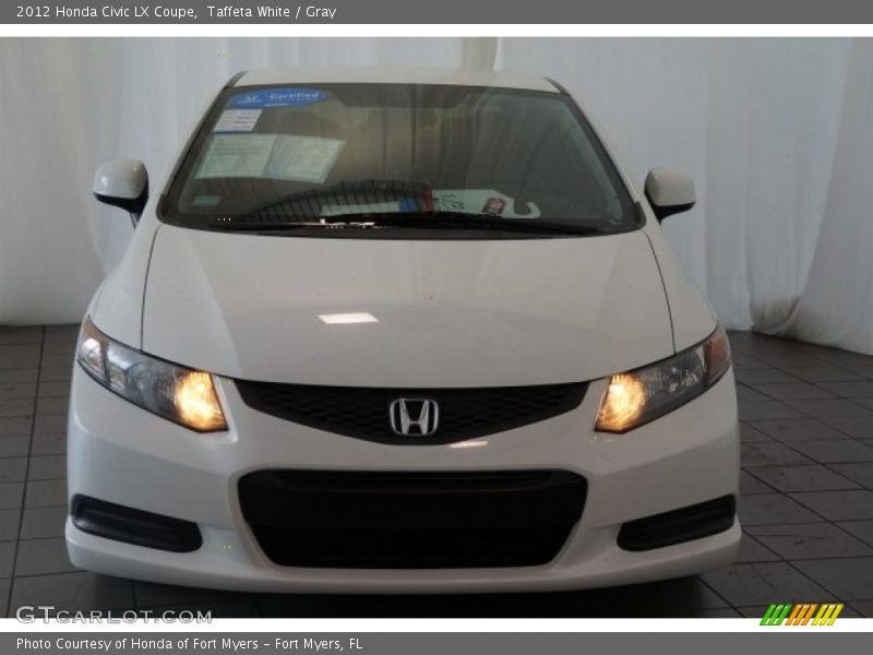 Taffeta White / Gray 2012 Honda Civic LX Coupe