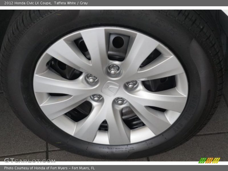 Taffeta White / Gray 2012 Honda Civic LX Coupe