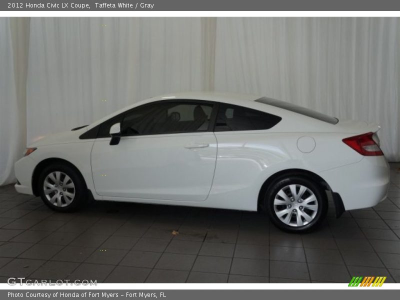 Taffeta White / Gray 2012 Honda Civic LX Coupe