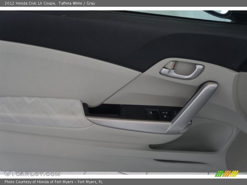 Taffeta White / Gray 2012 Honda Civic LX Coupe