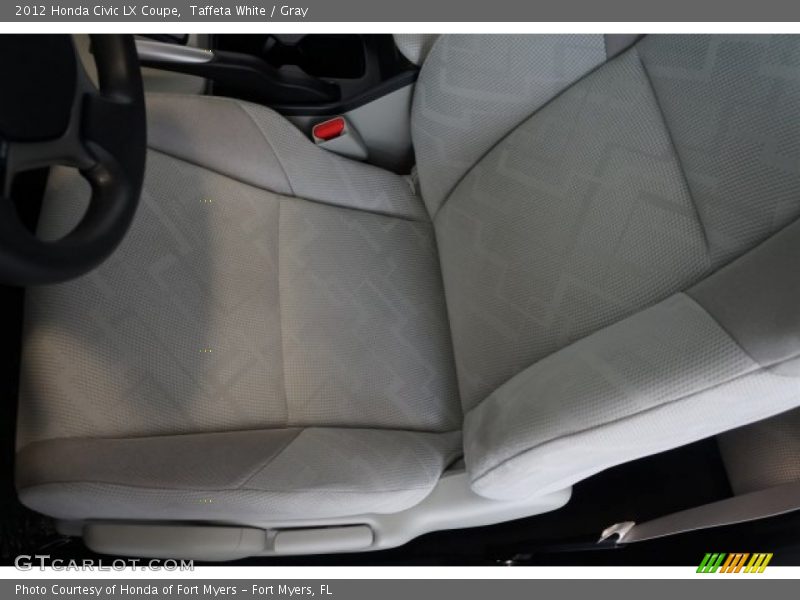 Taffeta White / Gray 2012 Honda Civic LX Coupe