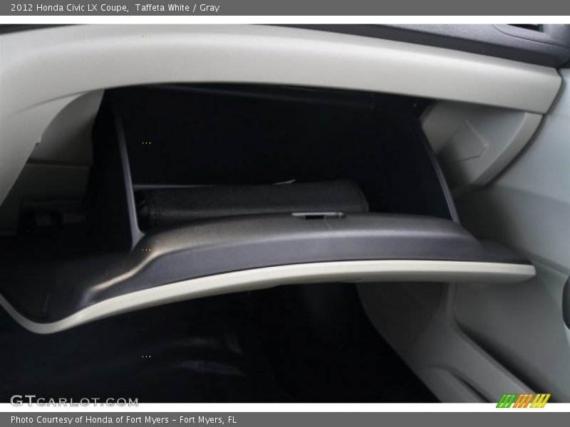 Taffeta White / Gray 2012 Honda Civic LX Coupe