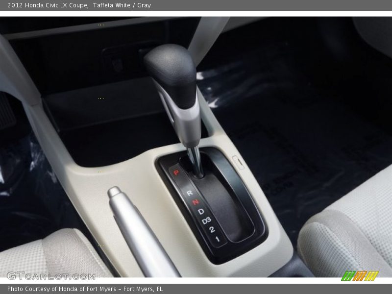 Taffeta White / Gray 2012 Honda Civic LX Coupe