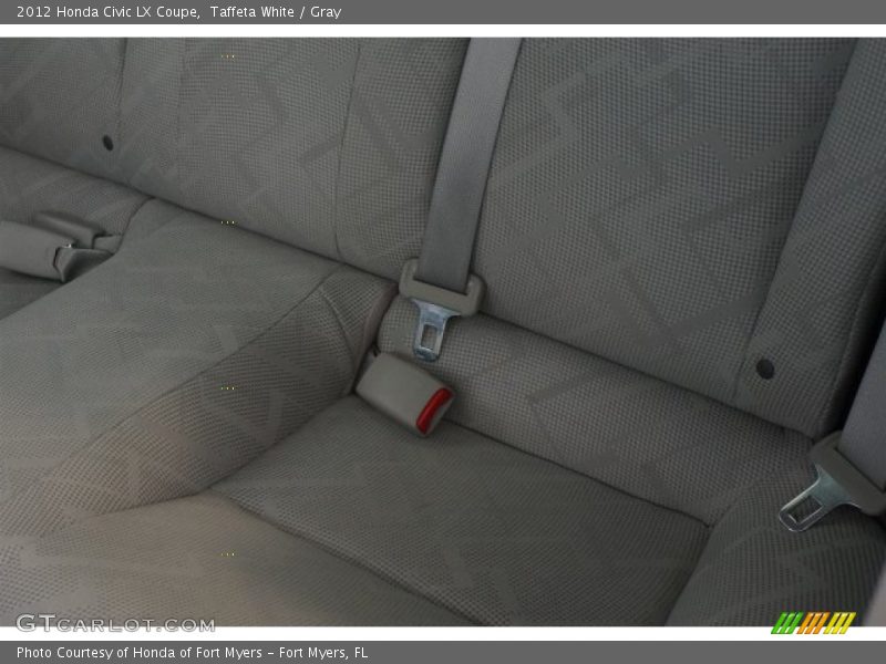 Taffeta White / Gray 2012 Honda Civic LX Coupe