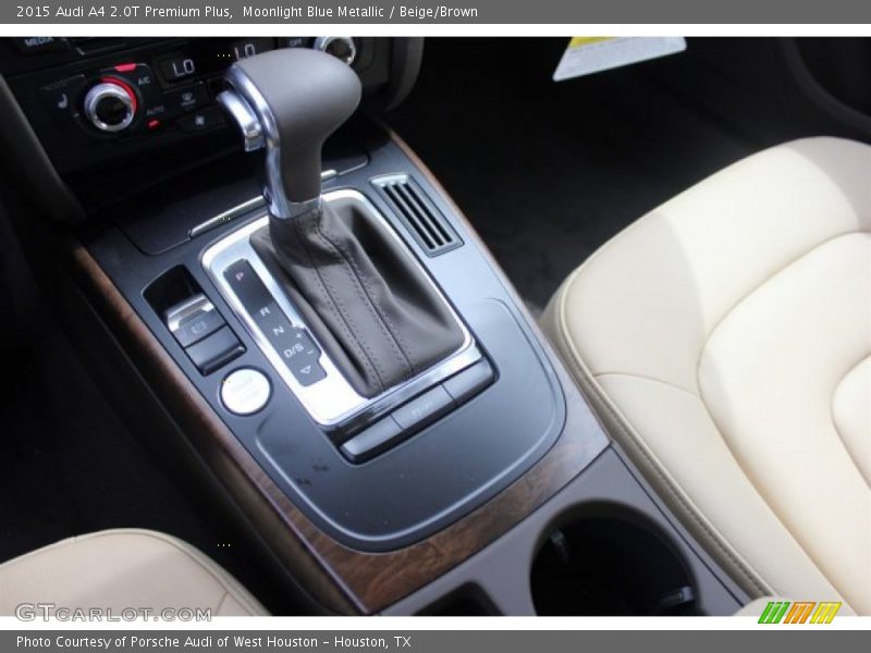 Moonlight Blue Metallic / Beige/Brown 2015 Audi A4 2.0T Premium Plus
