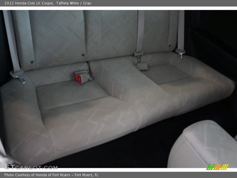 Taffeta White / Gray 2012 Honda Civic LX Coupe