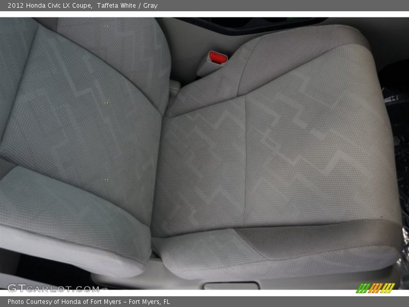 Taffeta White / Gray 2012 Honda Civic LX Coupe