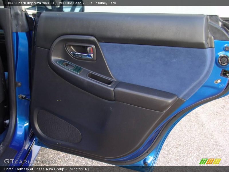 WR Blue Pearl / Blue Ecsaine/Black 2004 Subaru Impreza WRX STi
