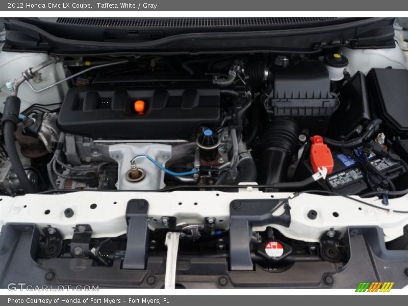 Taffeta White / Gray 2012 Honda Civic LX Coupe