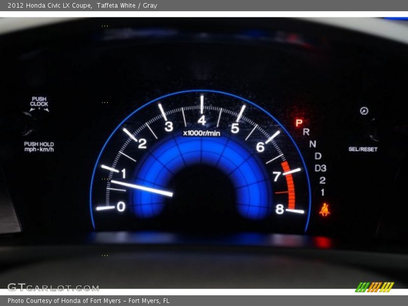 Taffeta White / Gray 2012 Honda Civic LX Coupe