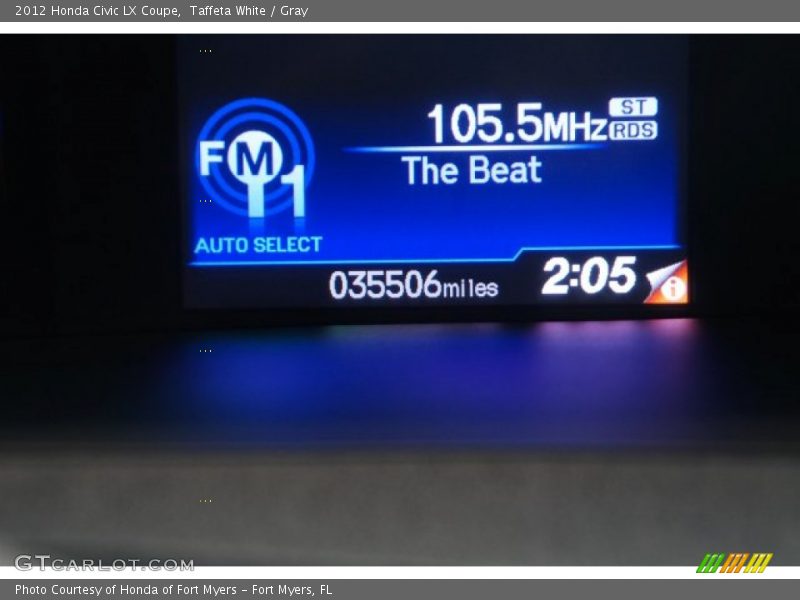 Taffeta White / Gray 2012 Honda Civic LX Coupe