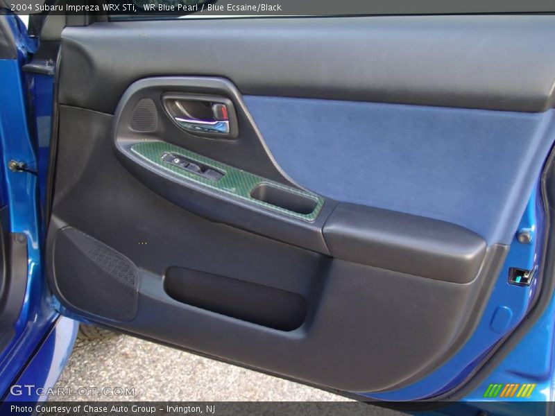 WR Blue Pearl / Blue Ecsaine/Black 2004 Subaru Impreza WRX STi