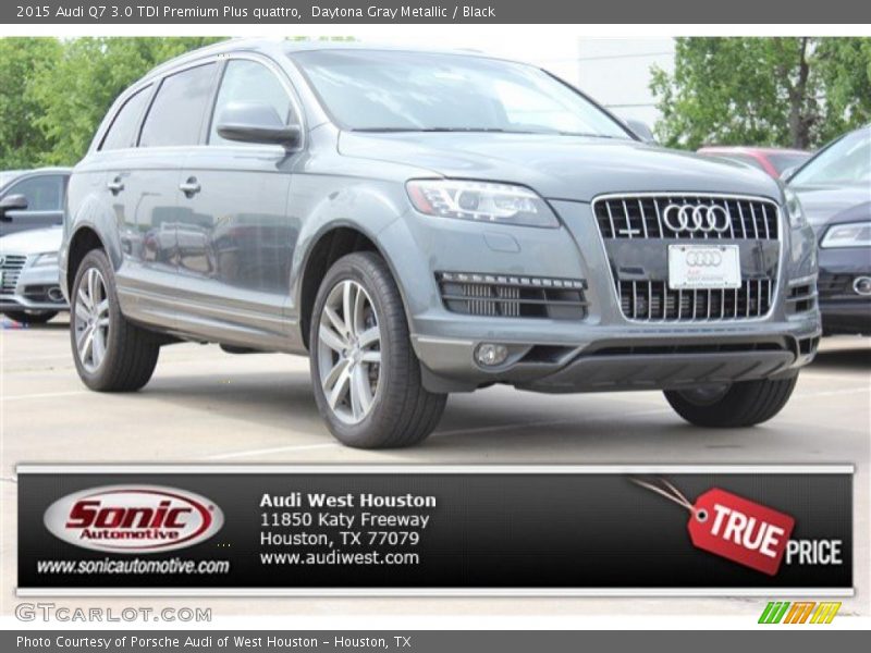 Daytona Gray Metallic / Black 2015 Audi Q7 3.0 TDI Premium Plus quattro