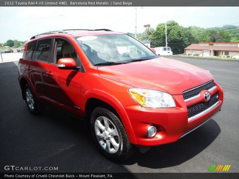 Barcelona Red Metallic / Sand Beige 2012 Toyota RAV4 V6 Limited 4WD