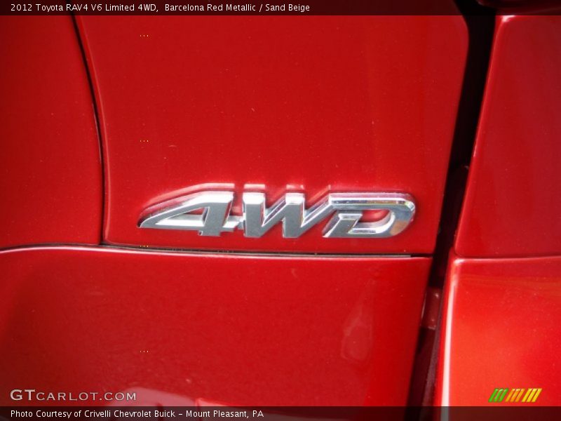 Barcelona Red Metallic / Sand Beige 2012 Toyota RAV4 V6 Limited 4WD