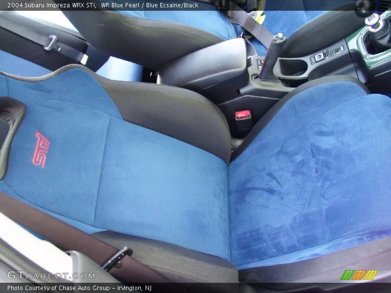 WR Blue Pearl / Blue Ecsaine/Black 2004 Subaru Impreza WRX STi