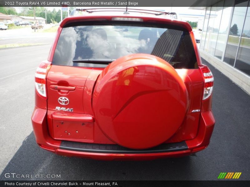 Barcelona Red Metallic / Sand Beige 2012 Toyota RAV4 V6 Limited 4WD