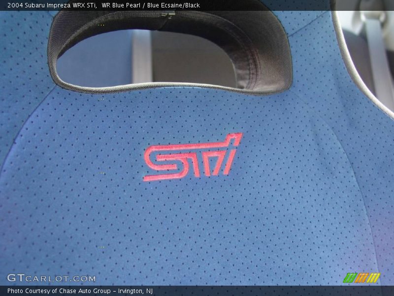 WR Blue Pearl / Blue Ecsaine/Black 2004 Subaru Impreza WRX STi