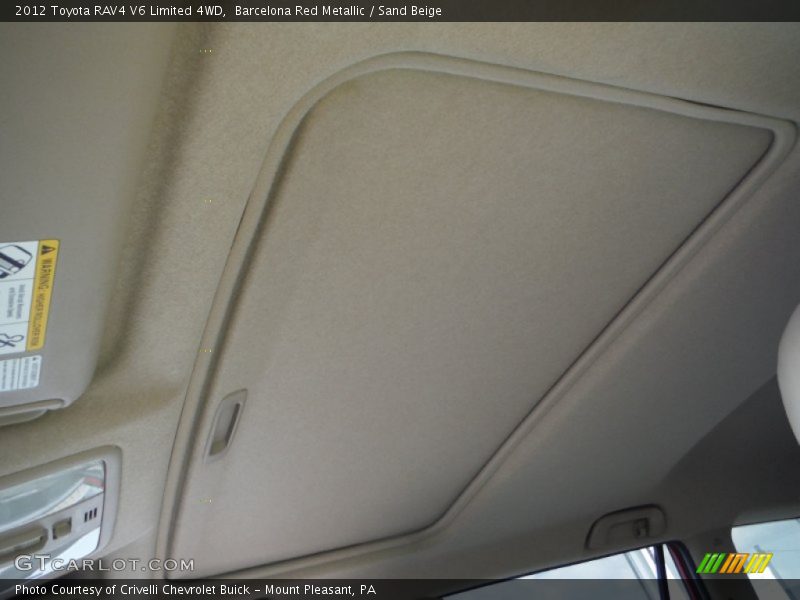Barcelona Red Metallic / Sand Beige 2012 Toyota RAV4 V6 Limited 4WD