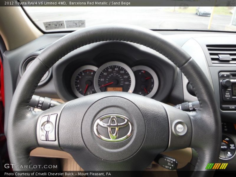 Barcelona Red Metallic / Sand Beige 2012 Toyota RAV4 V6 Limited 4WD