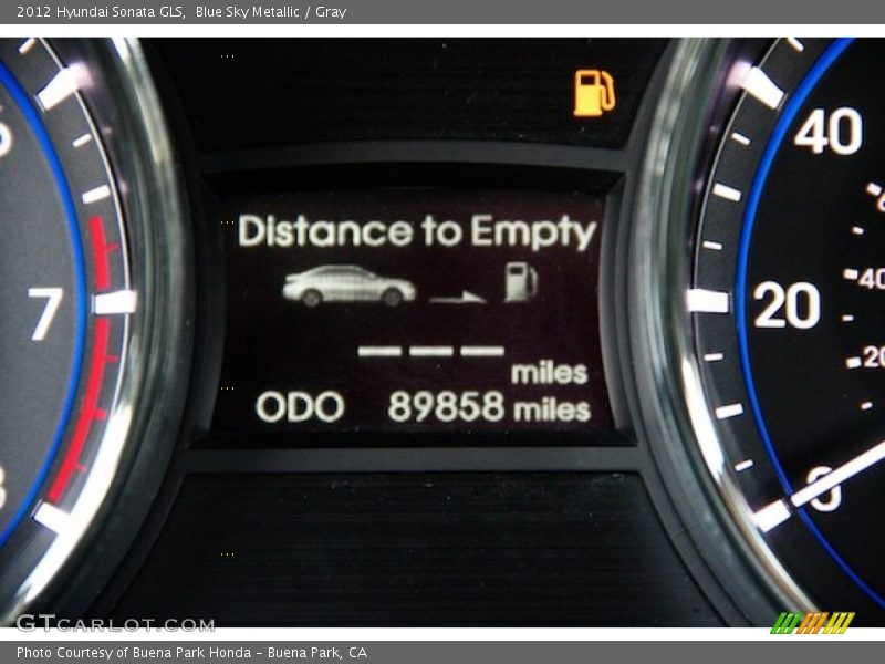 Blue Sky Metallic / Gray 2012 Hyundai Sonata GLS