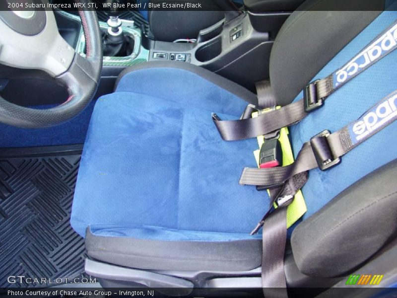 WR Blue Pearl / Blue Ecsaine/Black 2004 Subaru Impreza WRX STi
