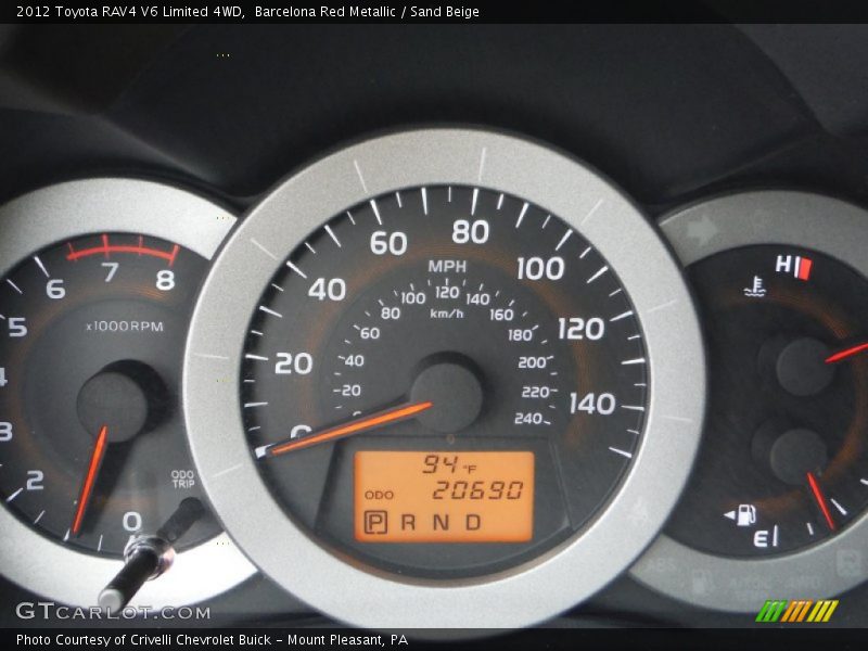 Barcelona Red Metallic / Sand Beige 2012 Toyota RAV4 V6 Limited 4WD