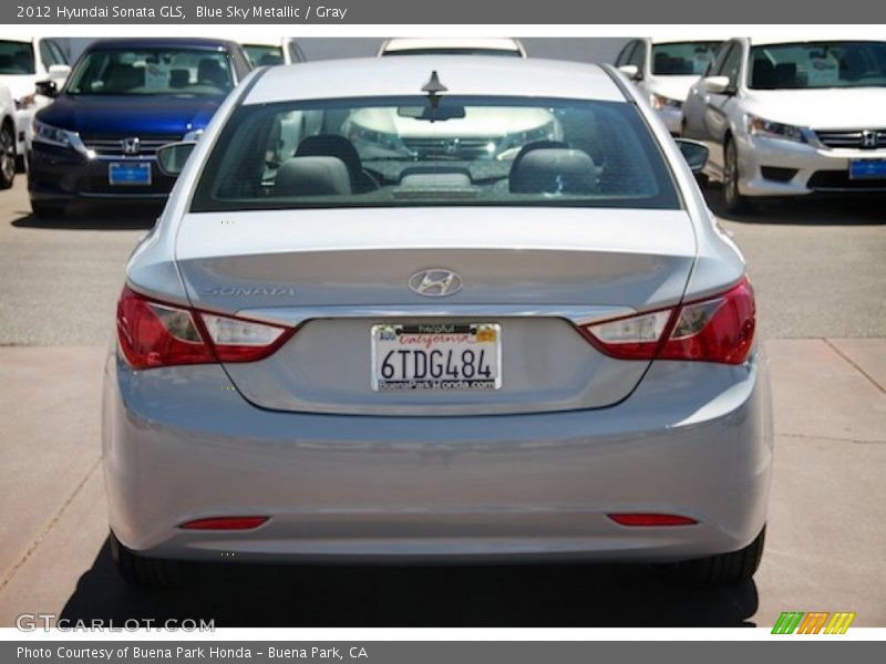 Blue Sky Metallic / Gray 2012 Hyundai Sonata GLS