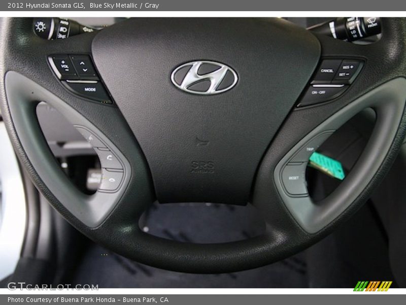 Blue Sky Metallic / Gray 2012 Hyundai Sonata GLS