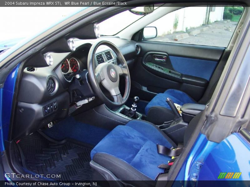 WR Blue Pearl / Blue Ecsaine/Black 2004 Subaru Impreza WRX STi