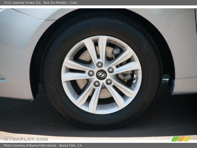 Blue Sky Metallic / Gray 2012 Hyundai Sonata GLS