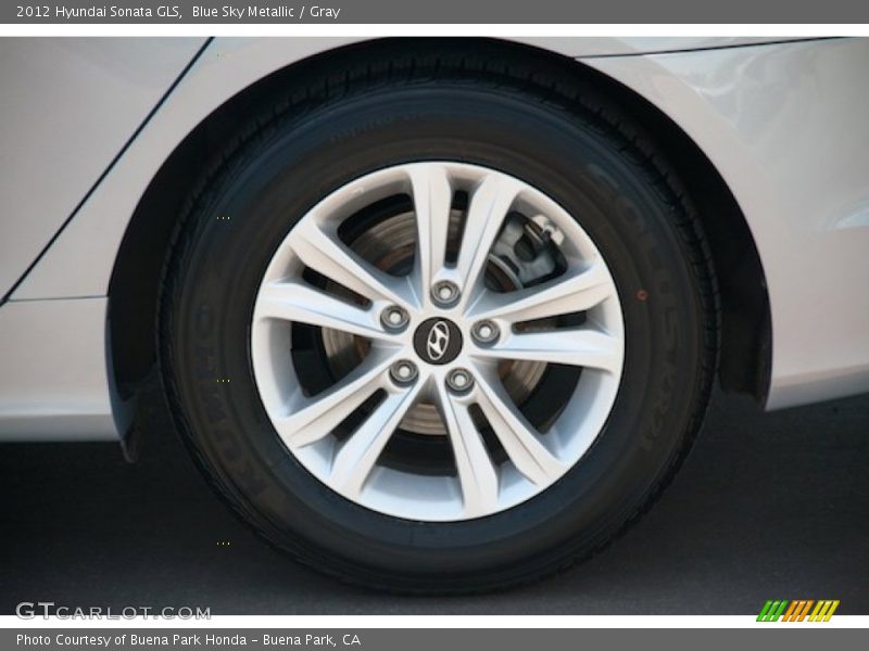 Blue Sky Metallic / Gray 2012 Hyundai Sonata GLS
