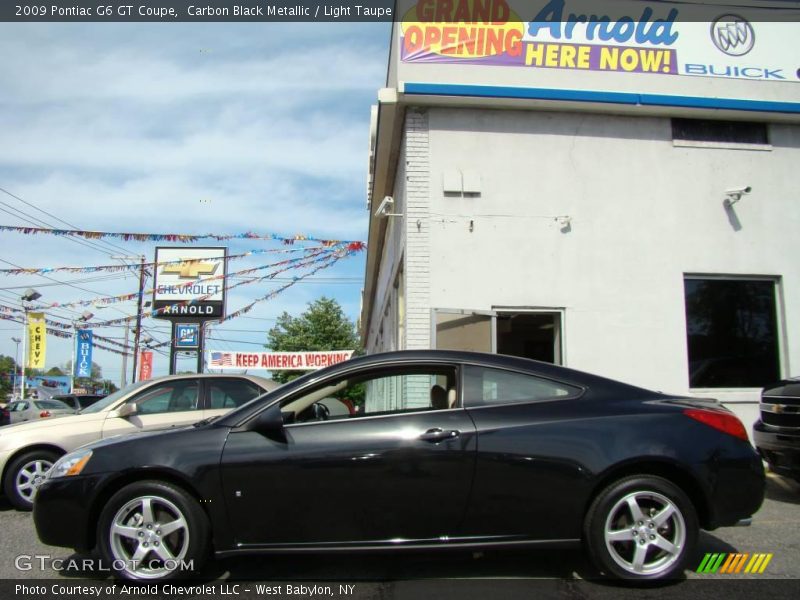 Carbon Black Metallic / Light Taupe 2009 Pontiac G6 GT Coupe