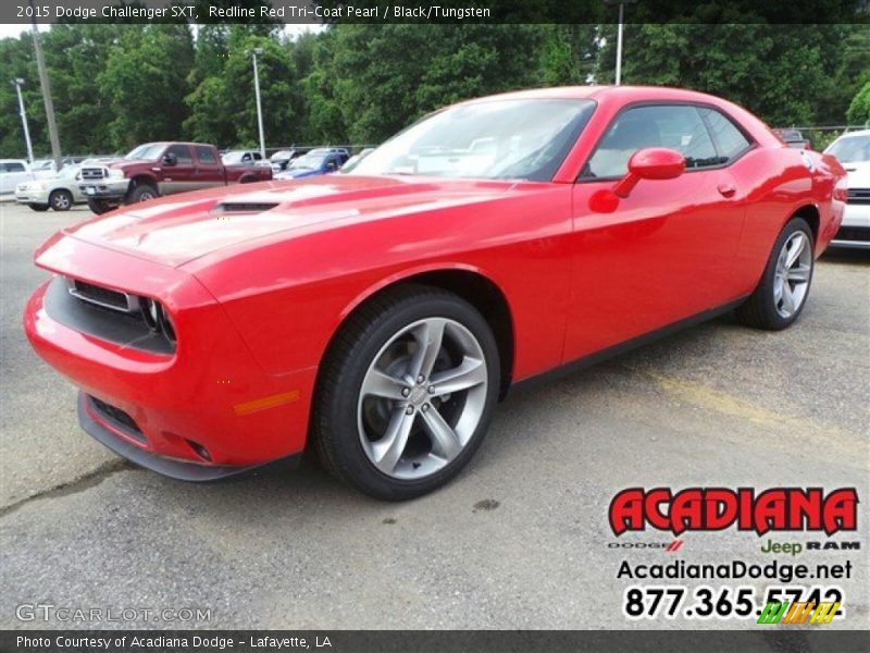 Redline Red Tri-Coat Pearl / Black/Tungsten 2015 Dodge Challenger SXT