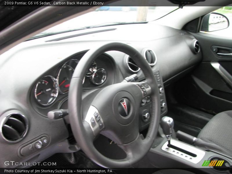 Carbon Black Metallic / Ebony 2009 Pontiac G6 V6 Sedan