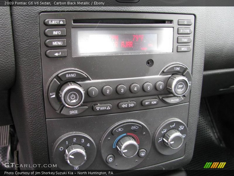 Carbon Black Metallic / Ebony 2009 Pontiac G6 V6 Sedan