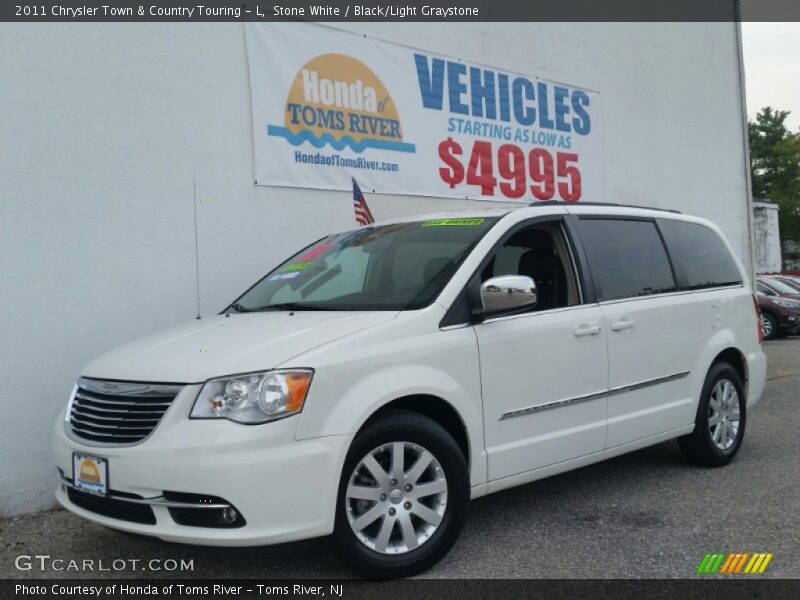 Stone White / Black/Light Graystone 2011 Chrysler Town & Country Touring - L