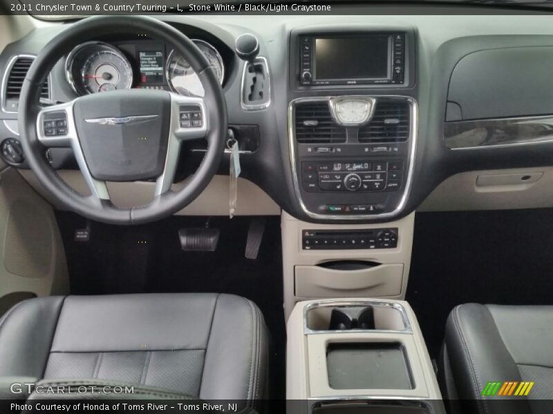 Stone White / Black/Light Graystone 2011 Chrysler Town & Country Touring - L