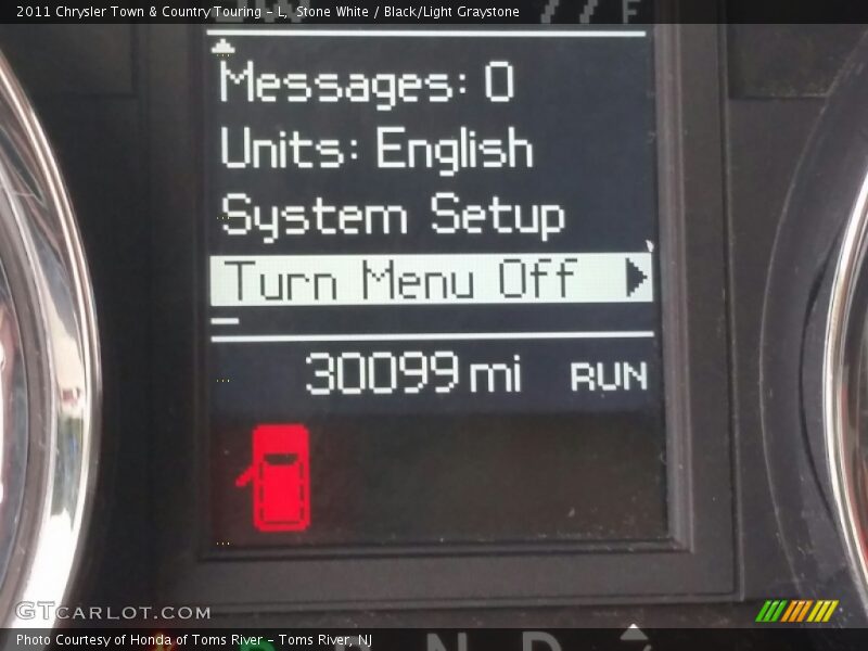 Stone White / Black/Light Graystone 2011 Chrysler Town & Country Touring - L