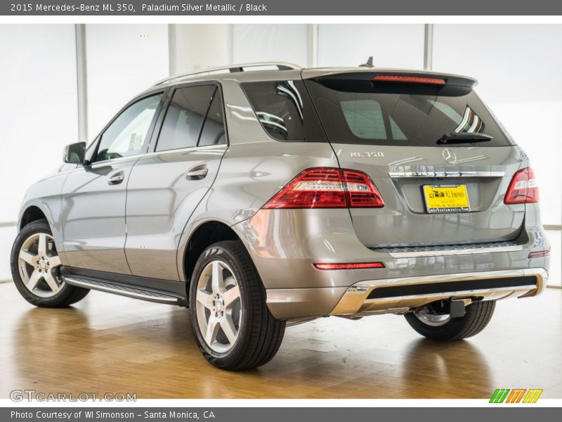 Paladium Silver Metallic / Black 2015 Mercedes-Benz ML 350