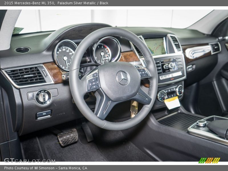 Paladium Silver Metallic / Black 2015 Mercedes-Benz ML 350