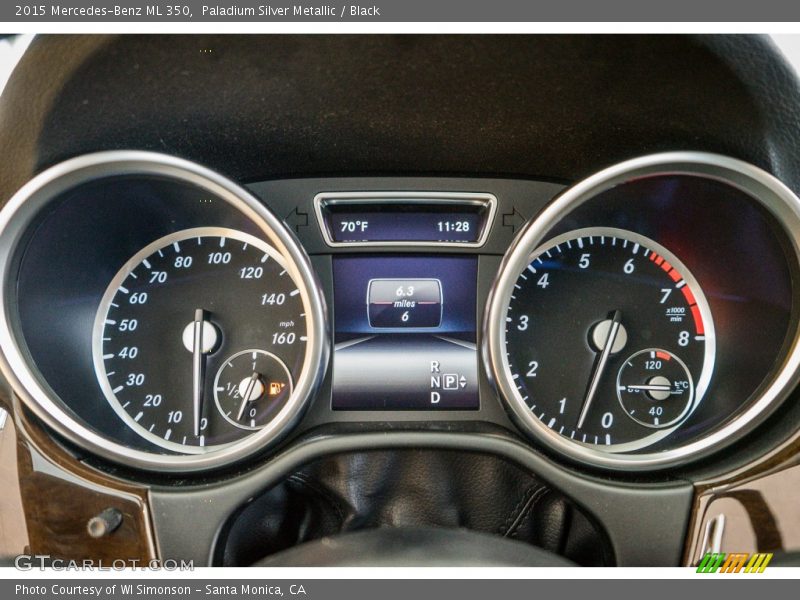 Paladium Silver Metallic / Black 2015 Mercedes-Benz ML 350