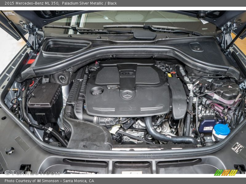 Paladium Silver Metallic / Black 2015 Mercedes-Benz ML 350