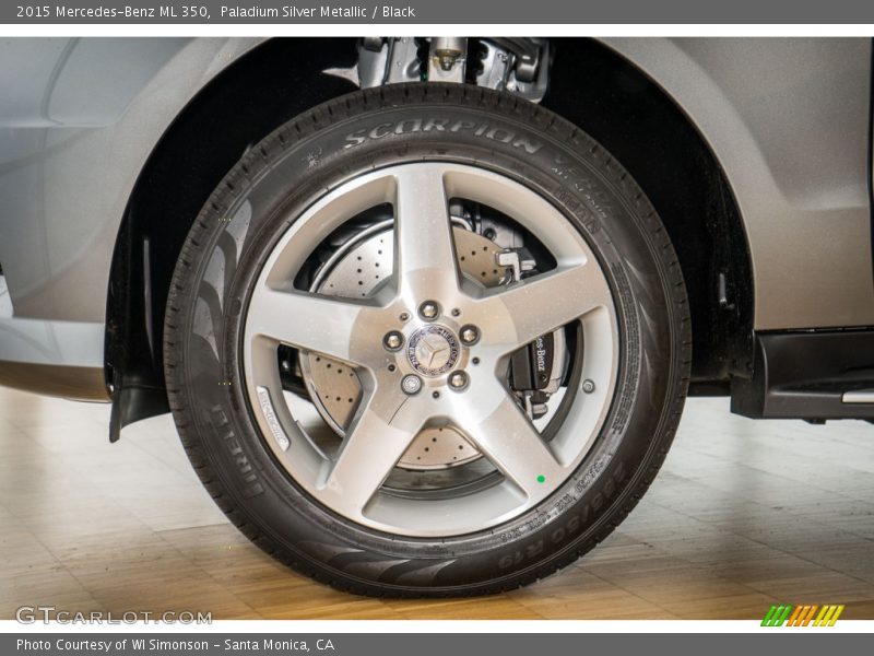 Paladium Silver Metallic / Black 2015 Mercedes-Benz ML 350