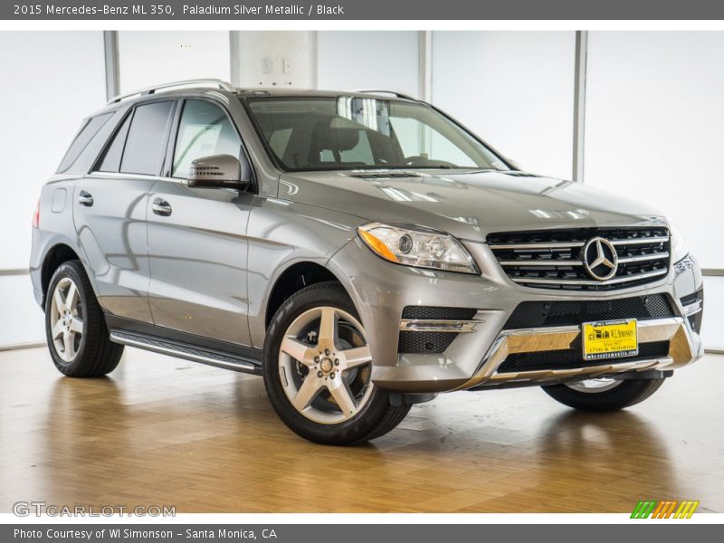 Paladium Silver Metallic / Black 2015 Mercedes-Benz ML 350